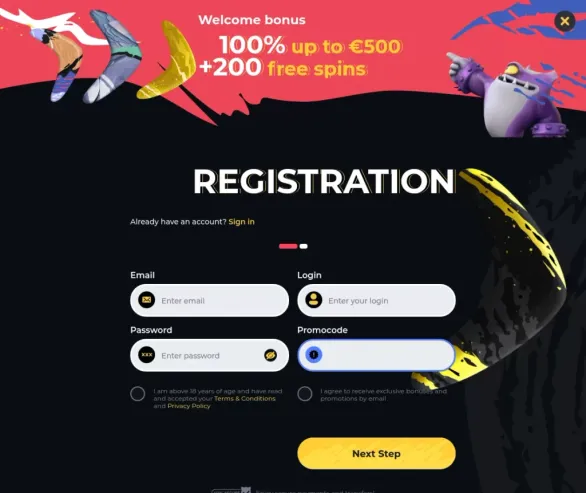 Boomerang casino registration step1 1024x861